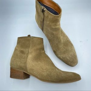 Aquatalia Brown Leather Ankle Boots Booties 8.5